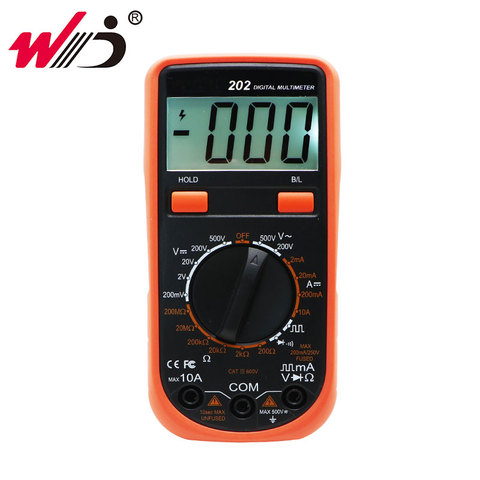 VC202 LCD Digital Multimeter 2000 counts AC DC Voltage Diode Current Tester With Back light Large Screen Handheld LCD Multimetro ► Photo 1/6