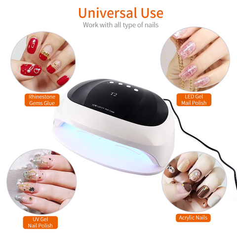 T2 UV Lamp Nails Dryer 72W Dual Hands and Foots Nail Polish Dry With 36LEDs For Manicure Gel Nails Lamp Drying Nail Design ► Photo 1/1