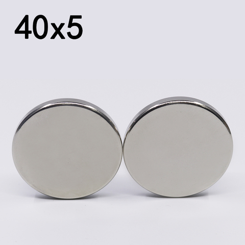 1/2/5 Pcs 40x5 Neodymium Magnet 40mm x 5mm N35 NdFeB Round Super Powerful Strong Permanent Magnetic imanes Disc 30x30 ► Photo 1/6