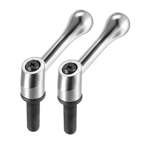 uxcell 2 Pcs M12 x 40mm Handle Adjustable Clamping Lever Thread Push Button Ratchet Male Threaded Stud ► Photo 1/4