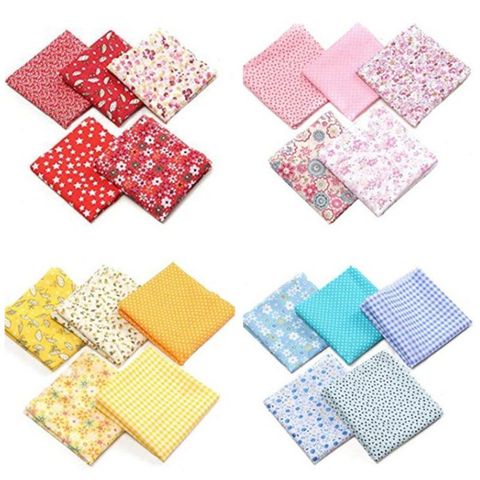 7 pieces/pack THIN cotton fabric bundle print patchwork fabric quarters 25x25cm for DIY ► Photo 1/5