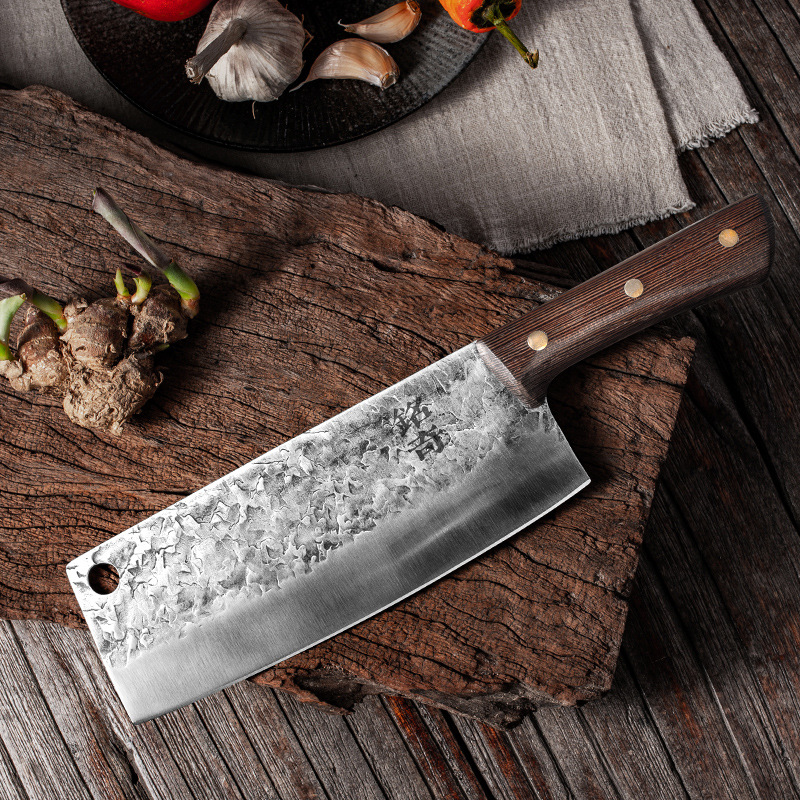 High quality Chef Knife Chinese Kitchen Knives Cut Meat Fish Vegetable Knife  4Cr13 Super Sharp Blade Rosewood Knife