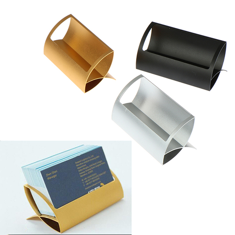 1PC Creative Metal Card Holders Note Holders for Office Display Desk Business Card Holders Desk Accessories Stand Clip ► Photo 1/6