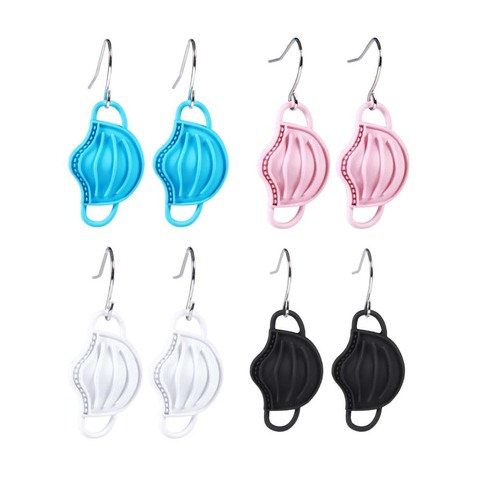 New Fashion Exaggerated Creative Leather Irregular Face Mask Toilet Paper Drop Earrings for Women Funny DIY Dangle Earrings ► Photo 1/6