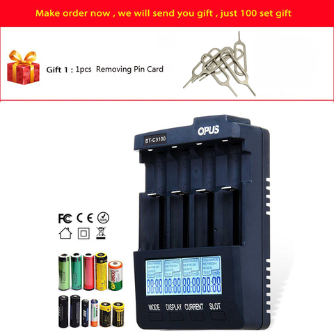 Opus BT-C3100 V2.2 Digital Intelligent 4 Slots AA/AAA LCD Battery Charger Opus BT - C3100 V2.2 Battery Charger r29 ► Photo 1/6