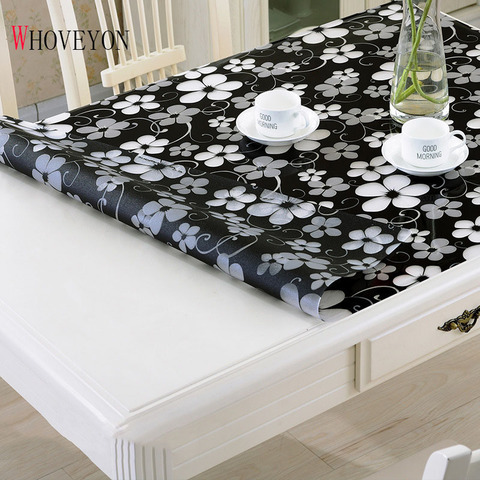 Creative Tablecloth Modern PVC Table Cover Home Textile Waterproof Tarpaulin Soft Glass Tablecloth Placemat Pad Thickness 1.0mm ► Photo 1/6