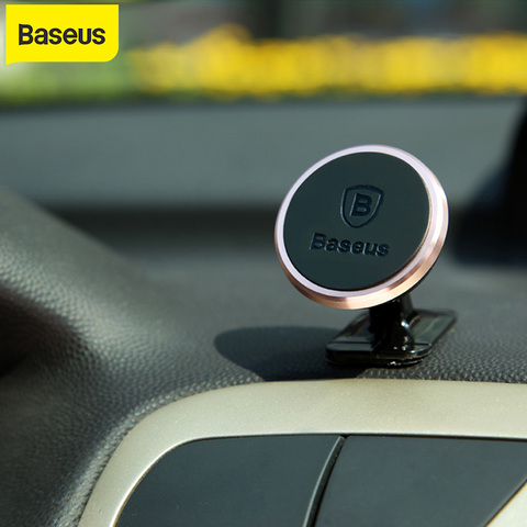 Baseus Universal Magnetic Car Phone Holder Stand For iPhone Samsung Magnet Mount Round Car Holder Dashboard Mobile Phone Holder ► Photo 1/6