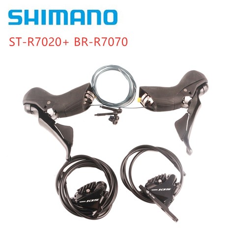 Shimano ST-R7020 + BR-R7070 Dual Control Lever R7070 Brake 105 R7020 Hydraulic Disc Brake Road bicycle shifter Derailleur ► Photo 1/5