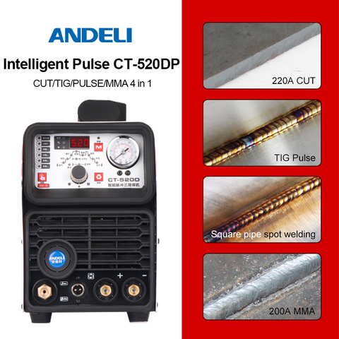 ANDELI CT-520DP Smart Single Phase Pulse multifunction welder 3 in 1 welding machine with CUT/MMA/TIG Welding machine 3 in 1 ► Photo 1/5