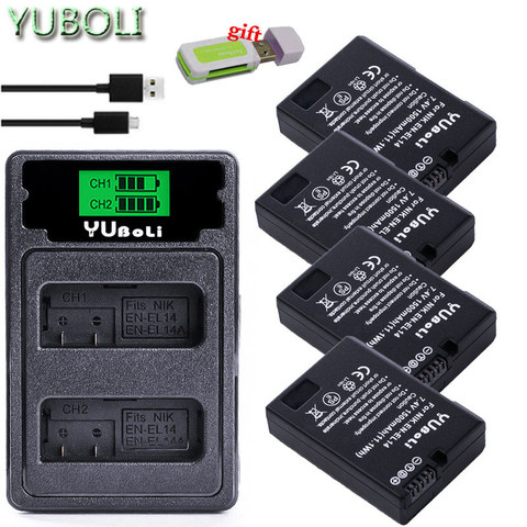 Decoded bateria ENEL14 en-el14a EN EL14 EL14A EN-EL14 Battery For nikon Coolpix D3100 D3200 D3300 D5100 D5200 D5300 P7000 P7100 ► Photo 1/1