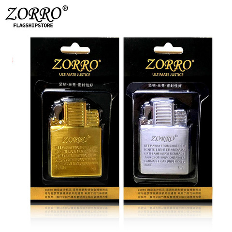 ZORRO Double Flame Lighter Movement Liner Jet Smoking Hong Kong Origional Windproof Cigarette Cigar Inflatable Lighter Wholesa ► Photo 1/5