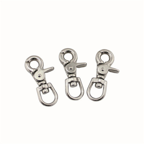 Stainless steel 316 Webbing Bag Trigger Swivel Lobster Clasps Clips Snap Hooks Weave Paracord Lanyard Buckles ► Photo 1/3