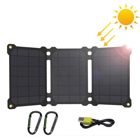 ALLPOWERS Waterproof Solar Panel Charger Dual USB Outdoors Solar Charger for iPhone Samsung Huwei Xiaomi Sony OPPO Vivo OnePlus ► Photo 1/6