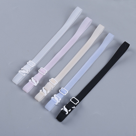 1PC Women 1cm Wide Backless Clear Bra Straps Non Slip Transparent Bra Strap  Adjustable Candy Color Bra Extender Accessories ► Photo 1/6