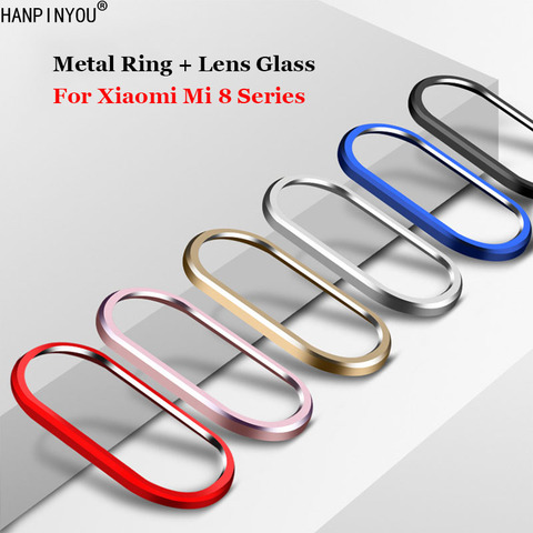 For Xiaomi Redmi Note 8 Pro Mi 8 Mi8 SE Camera Guard Circle Metal Lens Film Protector Case Cover Bumper + Lens Protection Ring ► Photo 1/6