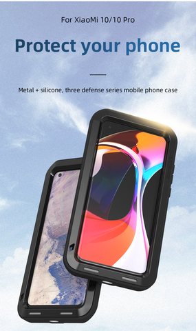 Original LOVE MEI Powerful Case For Xiaomi Mi 10 Metal Armor Shock Dirt Proof Water Phone Cases For Xiaomi Mi 10 Pro 6.67 5G ► Photo 1/6