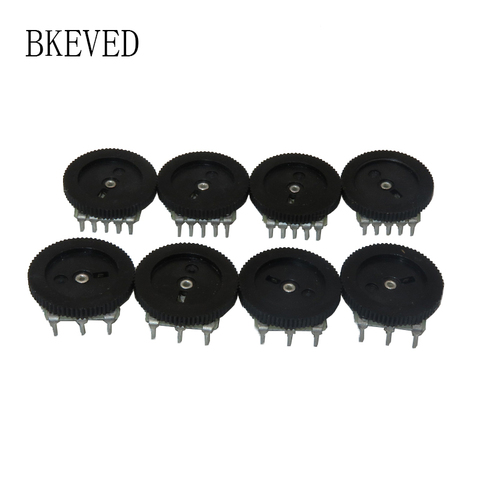 10pcs Double Gear tuning potentiometer B102 B103 B203 B503 B1K B10K B20K B50K 3Pin/5Pin 16*2mm Dial Potentiometer ► Photo 1/2