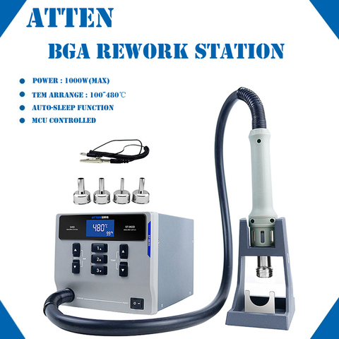 ATTEN ST-862D Hot Air Gun Soldering Station Lead-free Intelligent Digital Display 1000W Rework Station For Phone PCB Chip Repair ► Photo 1/6