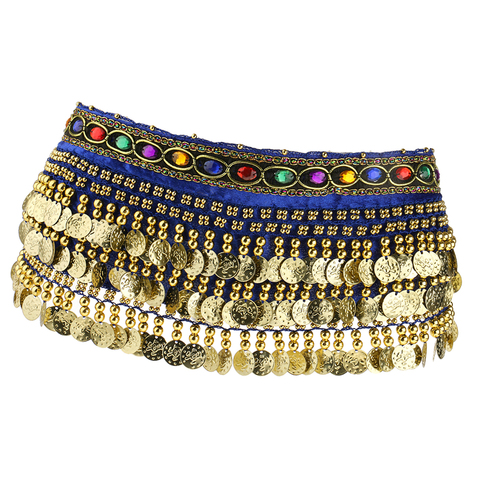Women's Belly Dance Waist Belt Coins Tassel Hip Scarf Costume Accessories ► Photo 1/6