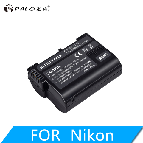 PALO EN-EL15  EN EL15 ENEL15 battery 2500mAh case for Nikon DSLR D500 D600 D610 D800 D800E D810 D7000 D7100 D7200 l15 etc ► Photo 1/6