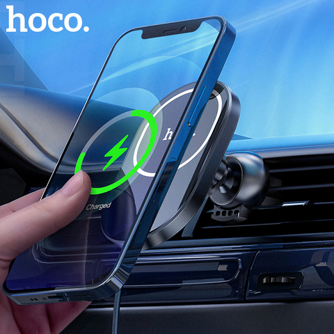 HOCO New Magnetic Wireless Car Charger Mount for iPhone 12 Pro Max 12 mini 15W Magnetic Fast Charging Airvent Car Phone Holder ► Photo 1/6