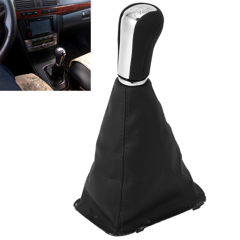 5 Speed Car PU Leather Gear Shift Knob Shifting Gear Cover Shift Gear Boot for Toyota Avensis T25 MK2 II 2003-2009 ► Photo 1/6