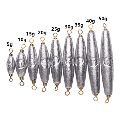 5pcs Durable Olive Shaped Weights Lead Sinkers Anti Dust Sea Fishing Sinker Tackle Double Ring Quick Release Casting ► Photo 1/6