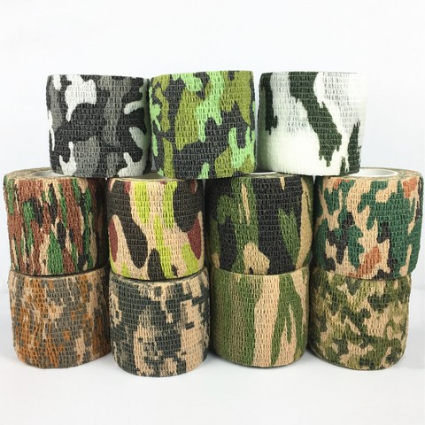 4.5m Camouflage Elastic Wrap Tape Hunt Disguise Elastoplast Self Adhesive Sports Protector Knee Finger Ankle Athletic Bandages ► Photo 1/6