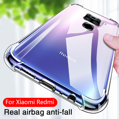 Silicone TPU Case For Xiaomi Redmi Note 8 7 6 9 Pro Shockproof Cover For Redmi Note 8 9S 9 Pro Max 8A 9A Transparent Phone Coque ► Photo 1/6