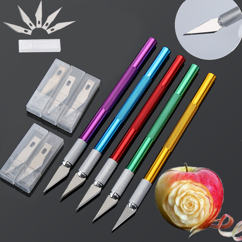 6pc Blades Knife Cake Decorating Tools Fruit Sculpting Gum Paste Carving Pastry Mat Cutting Model Making Baking Tools for Cookie ► Photo 1/6