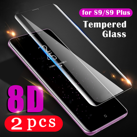 2Pcs cover for samsung Galaxy s20 Ultra S10 lite S10e S9 S8 plus S7 edge tempered glass protective film phone screen protector ► Photo 1/6