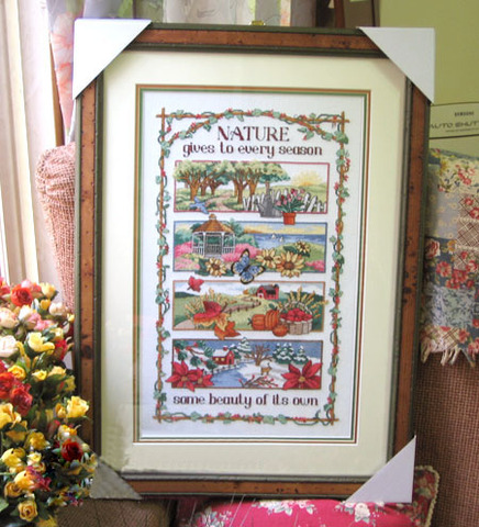 SJ014 Stich Cross Stitch Kits Craft Packages Cotton Seasons Painting Counted New Designs Needlework Embroidery Cross-Stitching ► Photo 1/4