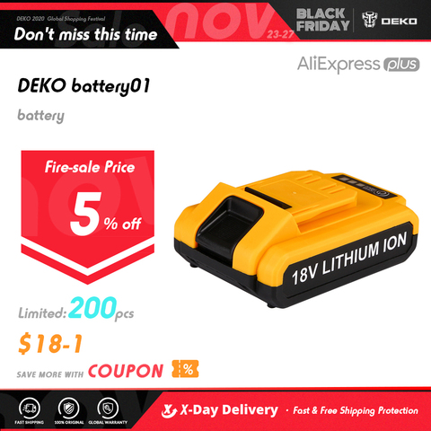 DEKO 18V cordless drill DC New Design Mobile Power Supply Lithium Battery ► Photo 1/4