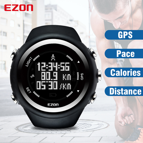 2022 Men Watches Luxury Brand GPS Timing Running Sports Watch Calorie Counter Digital Watches EZON T031 ► Photo 1/6