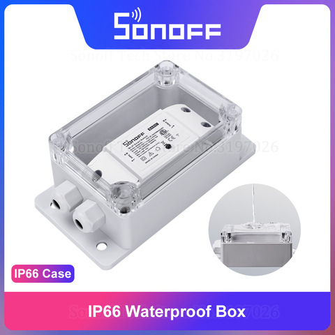 Sonoff IP66 Waterproof Junction Box Waterproof Case Water-resistant Shell Compatible With Basic/Dual/Pow/RF/G1 Smart Switches ► Photo 1/5