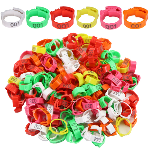 30PCS Numbered Poultry Chicken Leg Band Clip-on Adjustable Buckle Ring for Animal Duck Pigeon Goose Digital Label 6 Colors ► Photo 1/6