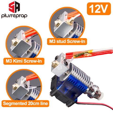 V6 J-head 12V All metal Hotend Wade or Bowden Extruder Heater Thermistors Fan Nozzle Heat sink for 1.75/ 3mm 3D Printer Part ► Photo 1/6