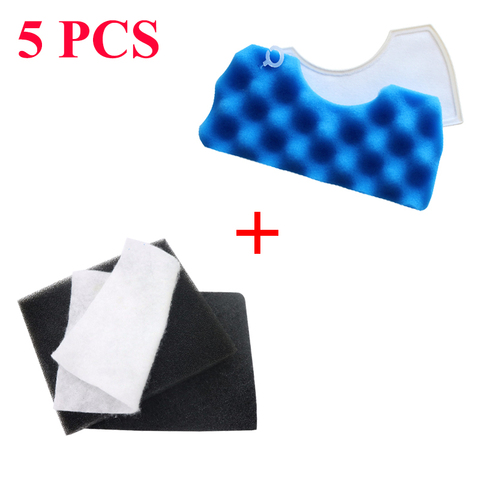 5PCS Blue Sponge Filter + 1 Set Dust Hepa Filter for Samsung DJ63-00669A SC43-47 SC4520 SC4740 VC-9625 VC-BM620 Vacuum Cleaner ► Photo 1/6