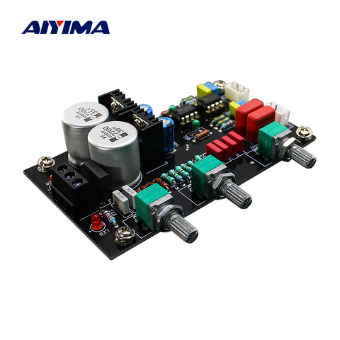 AIYIMA NE5532 Amplifier Preamp Volume Tone Control Board HIFI 2.0 Treble Bass Pre-amplifier EQ DIY Dual AC 12V - 18V ► Photo 1/6