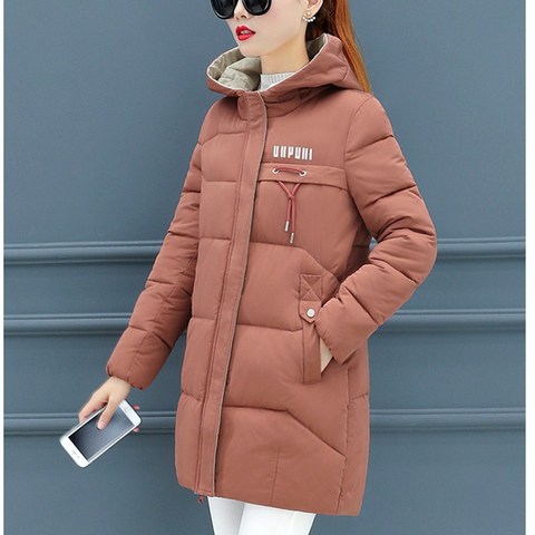 Winter Hot Sales Cotton Long Sleeve Women Down Jacket Hooded Big Yards Loose Pure Color Casual Down Jacket Thick ► Photo 1/6