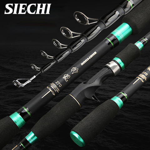 SIECHI 2022 1.8M 2.1M 2.4M 2.7MCarbon Rod Telescopic Fishing Rod Casting Spinning Rod Travel Rod Fishing ► Photo 1/6