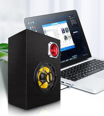 High Quality 5 inch 300watts 12v 220v Car Audio 2 IN 1 hifi Portable Active Speakers Built-in Remote Speaker Box Subwoofer ► Photo 1/6