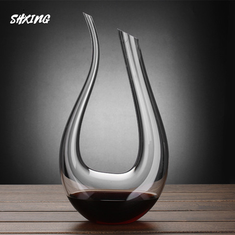 Crystal U-shaped wine decanter gift box harp swan decanter creative wine separator ► Photo 1/6