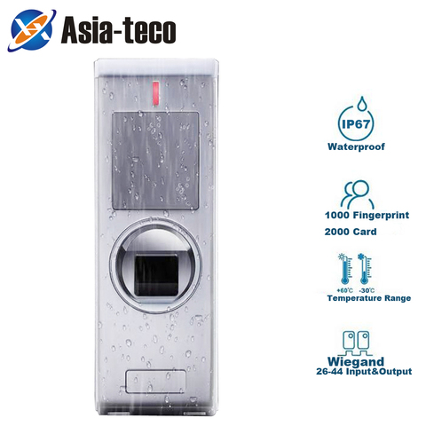 IP67 Waterproof Metal Biometric Fingerprint Access Control System Rfid 125khz Reader Door Access Control 2000 Users ► Photo 1/6