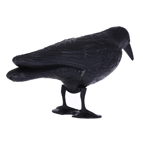 Plastic Crow Hunting Decoys Black Garden Bird Deter Scarer Scarecrow Mice Pest Control Deterrent Repeller Decor For Bird Control ► Photo 1/4