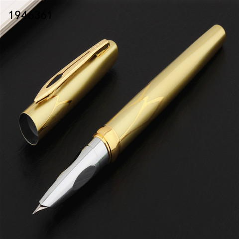 High quality  3019 Golden Business office Fine Nib Fountain Pen New student School Stationery Supplies ink pens ► Photo 1/5