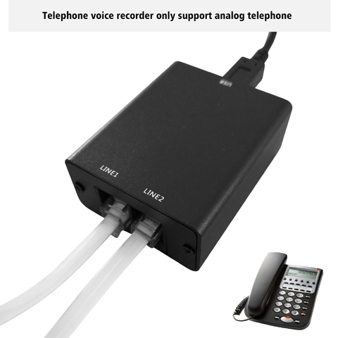 Mini Analog Telephone Voice Recorder,Landline   Recorder for   System + 16GB Memory ► Photo 1/6