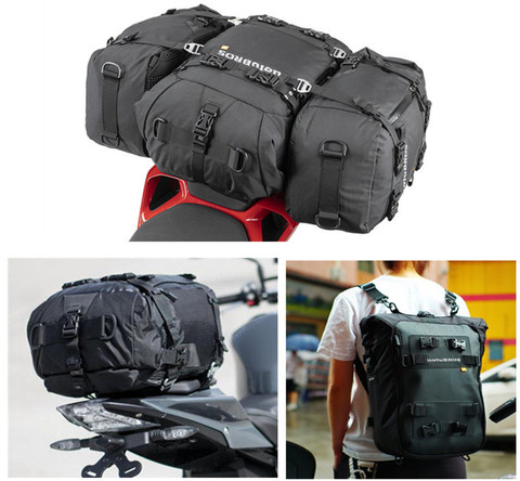 2020 New Style High Quality Large Capacity Waterproof Motorcycle Tail Bag  Multi-functional Backpack Durable Rear Motorcycle Seat Bag