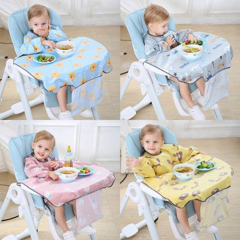 1 Pc Newborns Bib Table Cover Baby Dining Chair Gown Waterproof Saliva Towel Burp Apron Food Feeding Accessories ► Photo 1/6