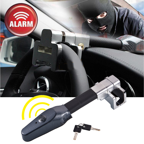 Anti-Theft Car Van Security Alarms Bell Loud Sound Steering Wheel Locks Clamp T-lock Universal ► Photo 1/6